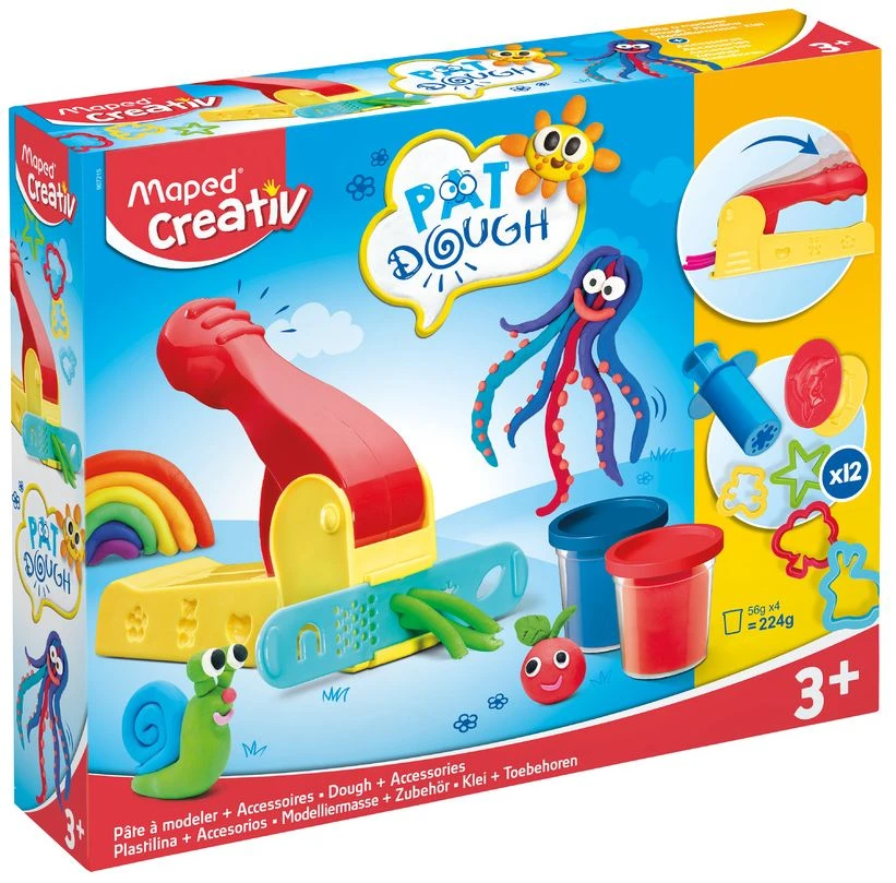 Maped Creativ – Pat Dough – 4 Pots & 12 Acc
