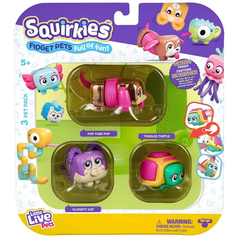 Little Live Pets Squirkies Metallic Pop Tube Pup