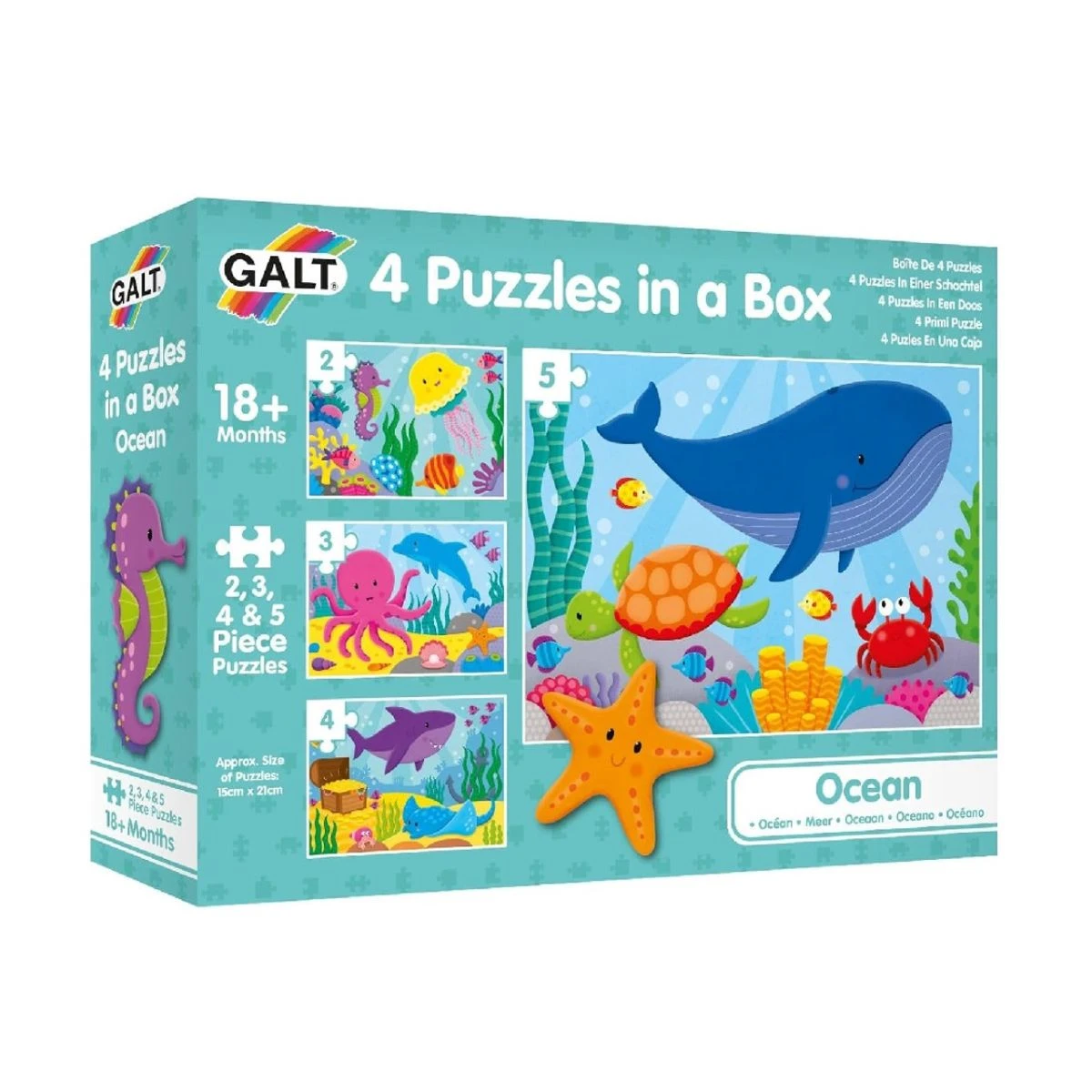 Galt Childrens 4 Ocean Themed Jigsaw Puzzles