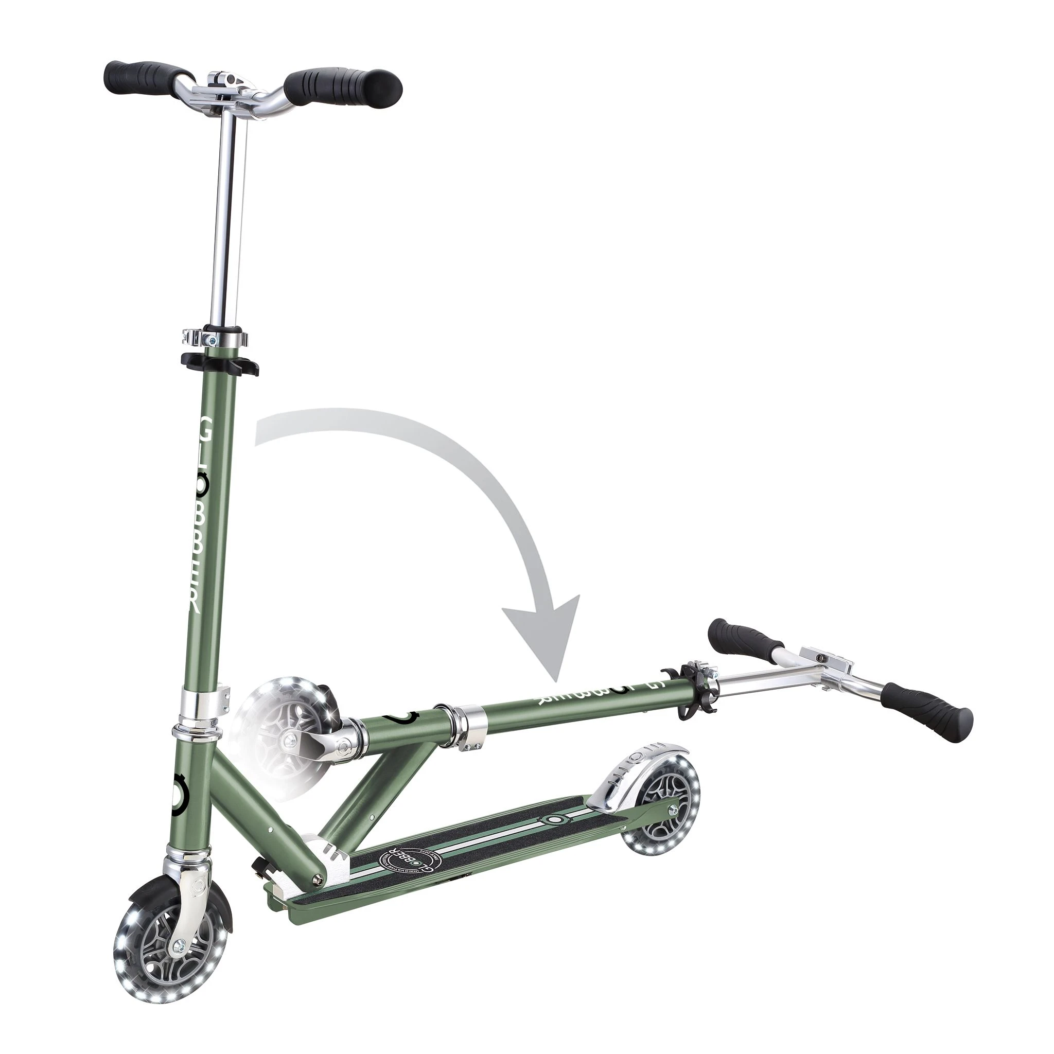 Globber Flow Element Lights Olive
